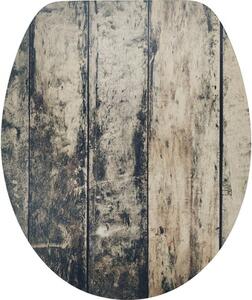 Capac WC form & style Old Wood, închidere lentă, ușor detașabil, 46,2x36,5 cm