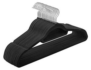 Set de 20 de umerase, Songmics, 43,5 cm, catifea, Negru