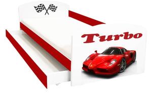 Pat copii Ferrari Turbo cu sertar 144x75
