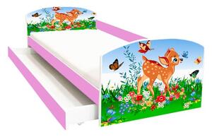 Pat copii cu sertar Bambi 144x75