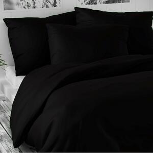 Lenjerie de pat din satin Luxury Collection, negru, 140 x 200 cm, 70 x 90 cm