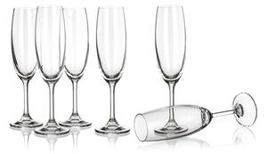 Set pahare şampanie Banquet Crystal Leona 210 ml, 6 buc