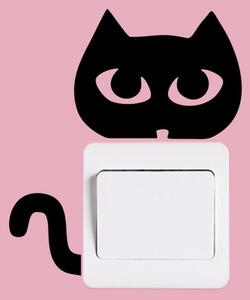 Sticker intrerupator Pisica Neagra