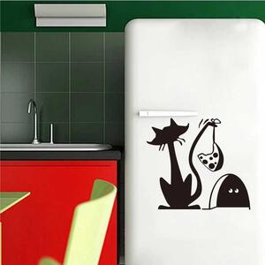 Sticker frigider Pisica Neagra