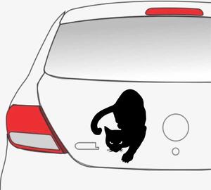 Sticker auto Pisica neagra 3
