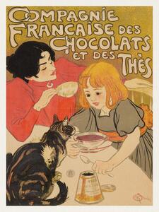 Reproducere Compagnie Française des Chocolats et des Thés (Vintage French Cat Poster) Théophile Steinlen