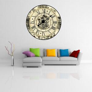 Sticker decorativ ceas vintage cu cifre romane