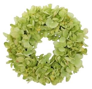 Coroniță artificială Hortensie, verde, diam. 24 cm