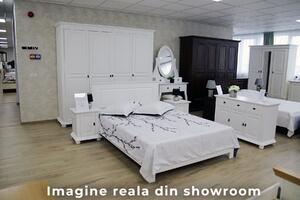 Set dormitor Naturis, alb, 100% lemn masiv