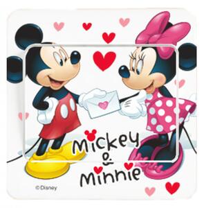 Sticker intrerupator Mickey si Minnie 9x9 cm