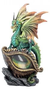 Statueta cu led Ochiul dragonului verde 21 cm