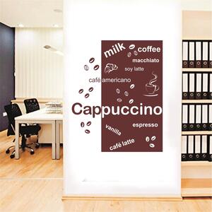 Sticker perete Cappucino, espresso, latte