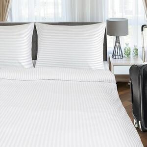 Lenjerie de pat de hotel din bumbac, albă, 140 x 200, 70 x 90 cm