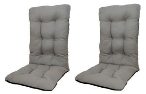 Set Perne pentru scaun de casa si gradina cu spatar, 48x48x75cm, culoare gri, 2 buc/set