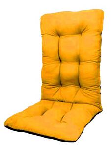 Perna pentru scaun de casa si gradina cu spatar, 48x48x75cm, culoare galben