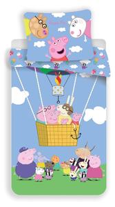 Lenjerie bumbac pentru copii Jerry Fabrics Peppa Pig 001, 140 x 200, 70 x 90 cm