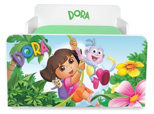 Pat copii Dora 2-12 ani cu sertar si saltea inclusa