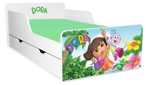 Pat copii Dora 2-12 ani cu sertar