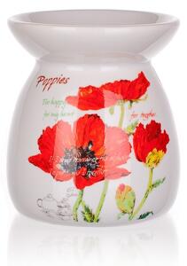 Lampa cu aromă de ceramică Red Poppy BANQUET