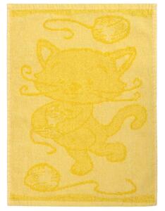 Prosop copii Cat yellow, 30 x 50 cm