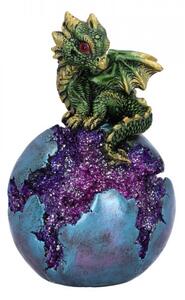 Statueta dragon Geode Guard (verde) 12.7cm