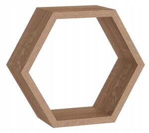 Raft Hexagonal FHS 30x26x11.5 cm MDF Stejar Sonoma