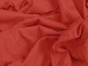 Cearsaf Jersey cu elastic 180 x 200 cm rosu