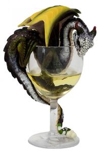 Statueta Dragonel Dragalas in pahar - White Wine Stanley Morrison 19cm