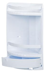 Raft pentru baie cu 2 rafturi si sertar, 29x18x41 cm Plastic Alb
