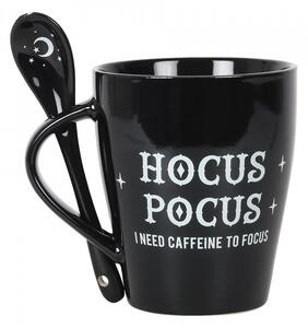 Cana cu lingura Hocus Pocus, I Need Caffeine to Focus 10 cm, capacitate 500 ml
