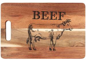 Tocător de carne Beef, din lemn, 36 x 24 x 1,5 cm