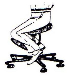 Scaun birou tip kneeling chair OFF093 negru