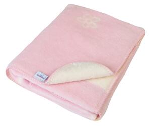Pătură de copii Teddy, roz, 75 x 100 cm