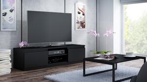 Baltrum RTV120, comoda tv stil minimalist lățime 120 cm - negru