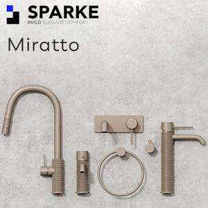 Baterie lavoar cu pipa inalta pentru baie SPARKE model MIRATTO 02 ROSE