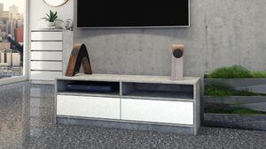 Arosa RTV KARO120 MIX, comoda TV, culoare beton - alb lucios