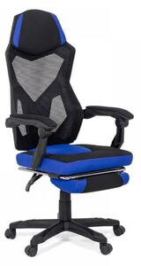 Scaun pentru gaming cu suport de picioare OFF 304 albastru