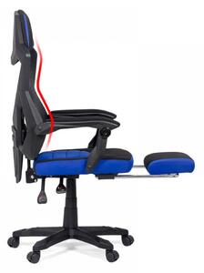 Scaun gaming cu suport de picioare OFF 304 albastru