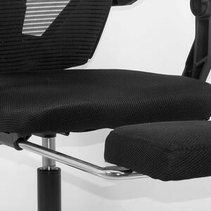 Scaun de gaming ergonomic cu suport de picioare OFF 424 negru