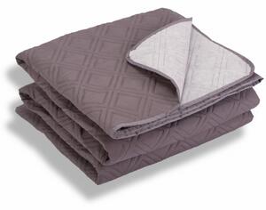 Cuvertură de pat Somnart, Gri, microfibră soft-touch, 220X240 cm