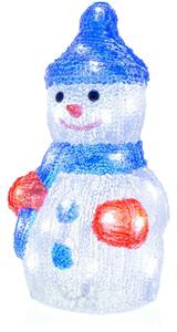 Retlux RXL 254 decor de Crăciun, om de zăpadă, acrilic, 30 de LED-uri, alb rece