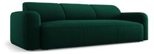 Canapea Greta cu 3 locuri si tapiterie din catifea, verde inchis