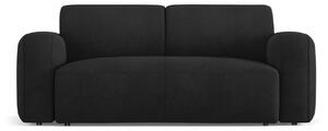 Canapea Greta cu 2 locuri si tapiterie din tesatura structurala, negru