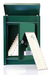 Cutie poștală metalică, 30,8 x 21,5 x 9 cm, Verde
