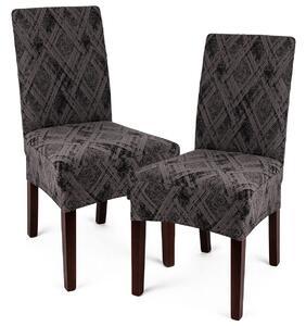 Husă multielastică 4Home Comfort Plus pentru scaun, gri, 40 - 50 cm, set 2 buc