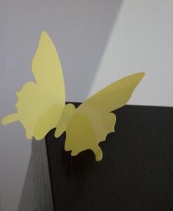 12 Fluturi 3D Galbeni