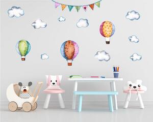 Sticker Colorful hot air balloons