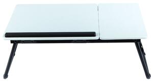 Masa laptop Thomas, alb, 55x32x23 cm