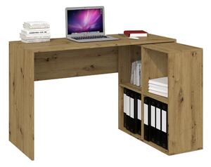 Shannan Plus 2X2, masă birou cu rafturi, stejar