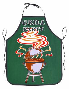 Șorț de bucătărie Grill party verde, 63 x 75 cm